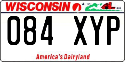 WI license plate 084XYP