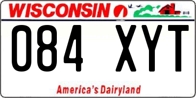 WI license plate 084XYT