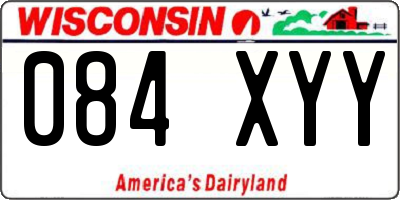 WI license plate 084XYY
