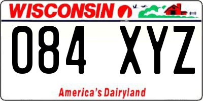 WI license plate 084XYZ