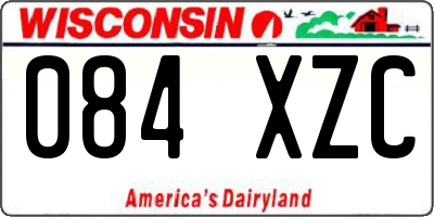 WI license plate 084XZC