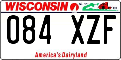 WI license plate 084XZF
