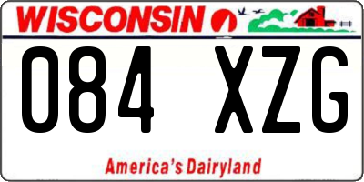 WI license plate 084XZG