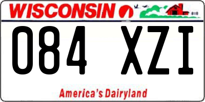 WI license plate 084XZI