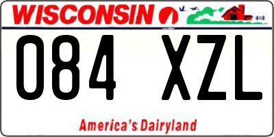 WI license plate 084XZL