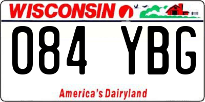 WI license plate 084YBG