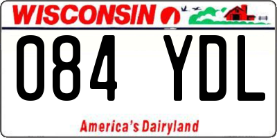 WI license plate 084YDL
