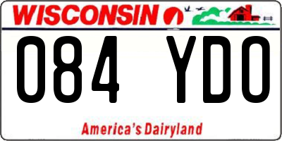 WI license plate 084YDO