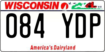 WI license plate 084YDP