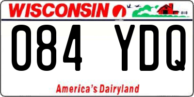 WI license plate 084YDQ