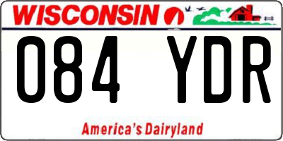 WI license plate 084YDR