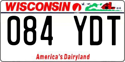 WI license plate 084YDT
