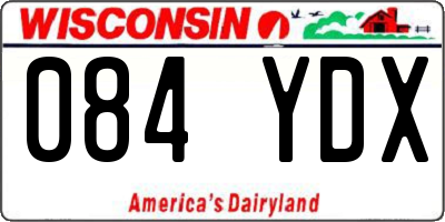 WI license plate 084YDX