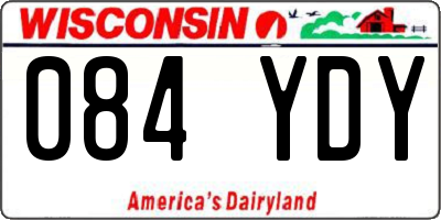 WI license plate 084YDY