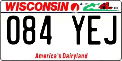 WI license plate 084YEJ