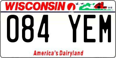 WI license plate 084YEM