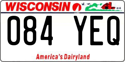 WI license plate 084YEQ