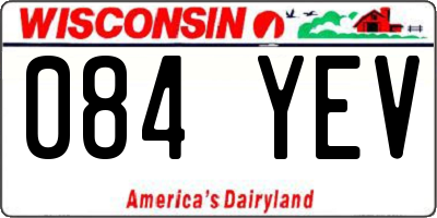 WI license plate 084YEV