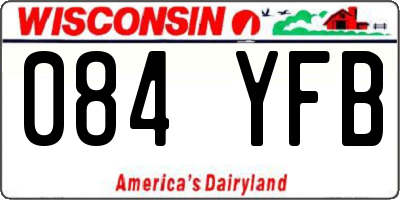 WI license plate 084YFB