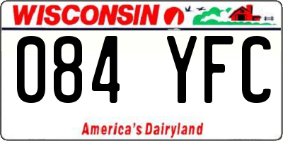 WI license plate 084YFC