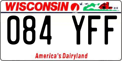 WI license plate 084YFF