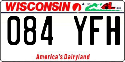 WI license plate 084YFH