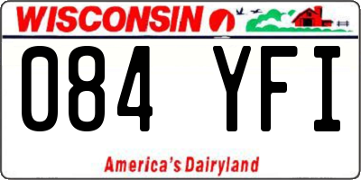 WI license plate 084YFI