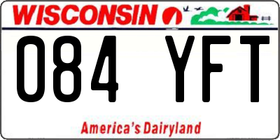 WI license plate 084YFT