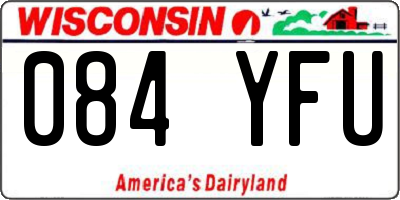 WI license plate 084YFU