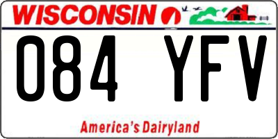 WI license plate 084YFV