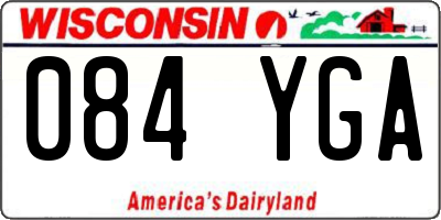 WI license plate 084YGA