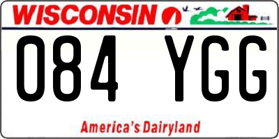 WI license plate 084YGG