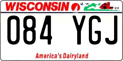 WI license plate 084YGJ