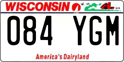 WI license plate 084YGM