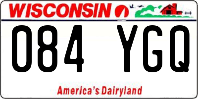 WI license plate 084YGQ
