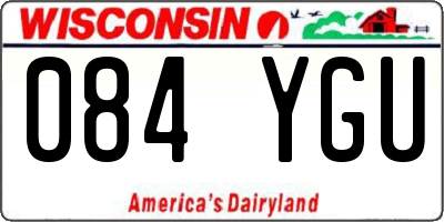 WI license plate 084YGU