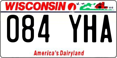 WI license plate 084YHA