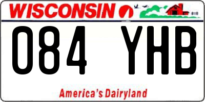 WI license plate 084YHB