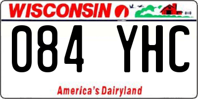 WI license plate 084YHC