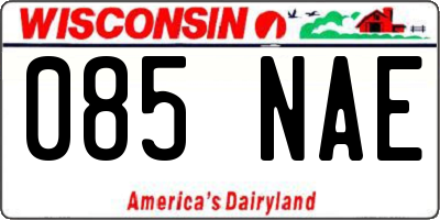 WI license plate 085NAE