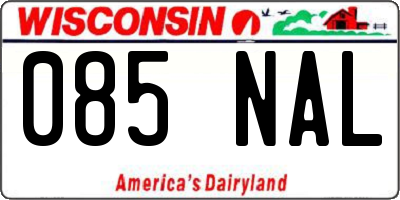 WI license plate 085NAL