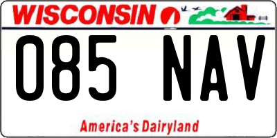 WI license plate 085NAV