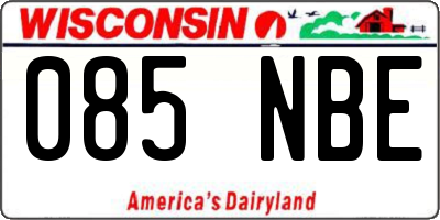 WI license plate 085NBE