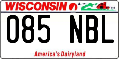 WI license plate 085NBL