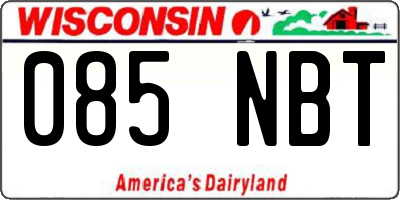 WI license plate 085NBT