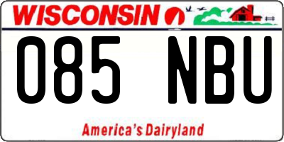 WI license plate 085NBU