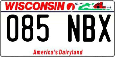 WI license plate 085NBX