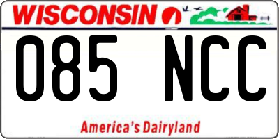 WI license plate 085NCC