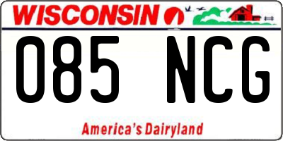 WI license plate 085NCG