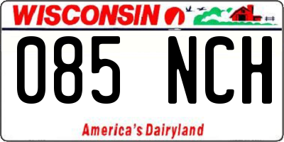 WI license plate 085NCH